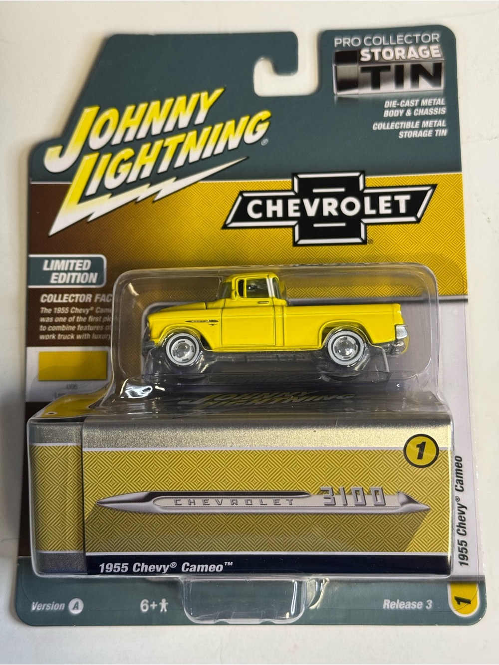 Johnny Lightning Limited Edition 1955 Chevy Cameo Yellow